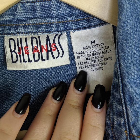 VTG Bill Blass denim chambray button up vest - Picture 3 of 3